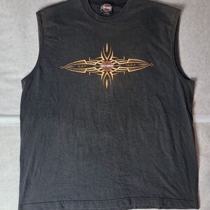 Vintage 90s Harley-Davidson Cut-Off Motorcycle T-Shirt Men's size 2X